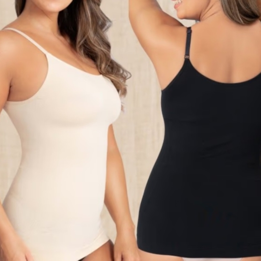 2 Shapermint 1 Black and 1 Cream Shapewear Camisoles. Bundle @joycedom